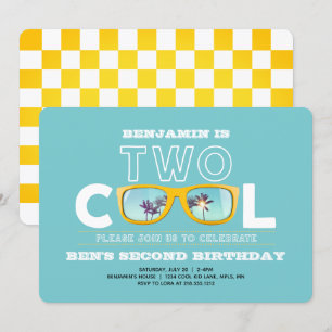 Zwei coole Geburtstagseinladung JUNGE ZWEITER GEBU Einladung