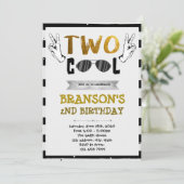 Zwei coole Geburtstagsfeierlichkeiten Einladung (Stehend Vorderseite)