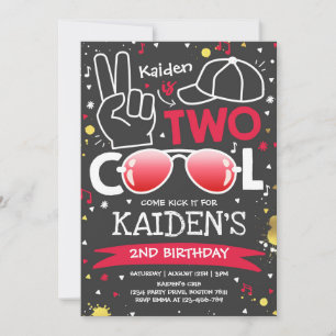 Zwei Coole Geburtstagsparty Ich bin zwei Coolen 2. Einladung