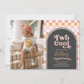 ZWEI Coole Girl's Foto Skater Einladung (Vorderseite)