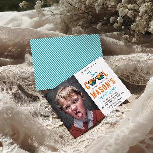 Zwei Coole Junge 2. Geburtstag Party Einladung