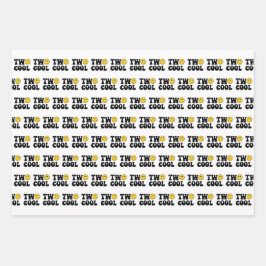 Zwei Coole Junge 2. Geburtstag Party Geschenkpapier Set