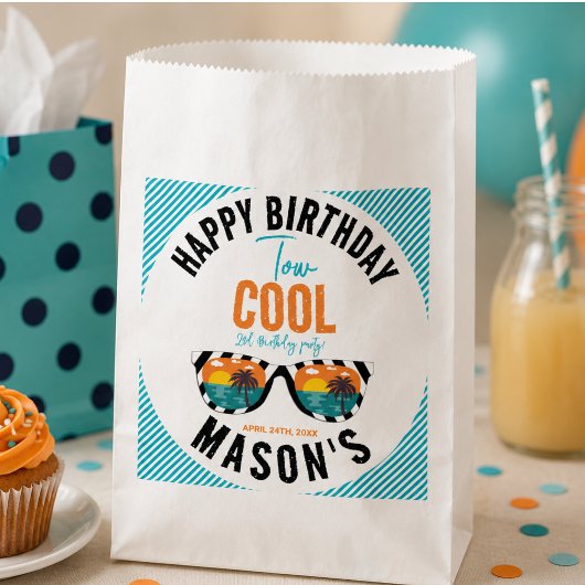 Zwei Coole Junge 2. Geburtstag Party Geschenktütchen