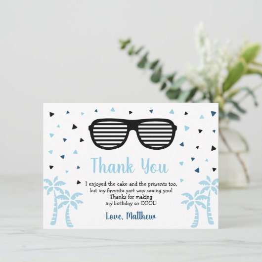 Zwei Coole junge Sommer Geburtstag Danke (Stehend Vorderseite)