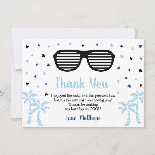 Zwei Coole junge Sommer Geburtstag Danke (Vorderseite)