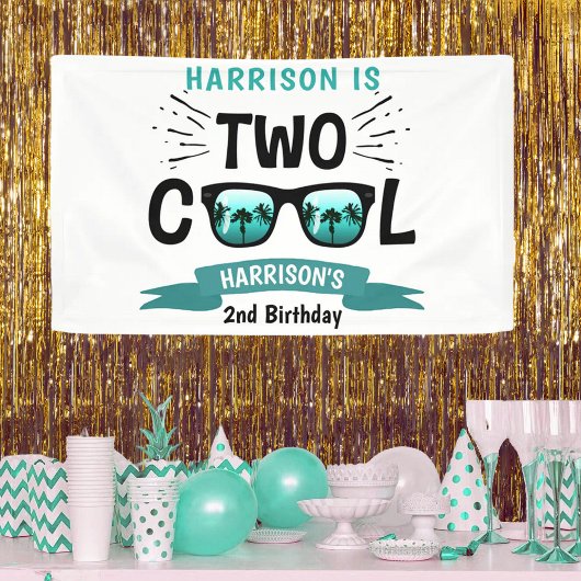 Zwei Coole Jungen 2. Geburtstag Banner