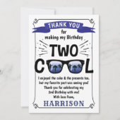 Zwei Coole Jungen 2. Geburtstag Dankeskarte (Vorderseite)