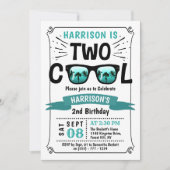 Zwei Coole Jungen 2. Geburtstagseinladungen Einladung (Vorderseite)