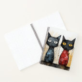 Zwei Coole Katzen Bullet Line Rezept Notebook Notizblock (Innenseite)
