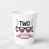 Zwei Coole Mädchen 2. Geburtstag Pappbecher (Rückseite)