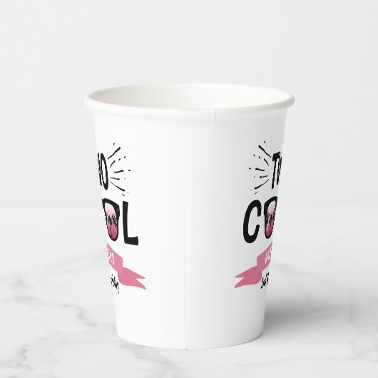 Zwei Coole Mädchen 2. Geburtstag Pappbecher (Rechts)