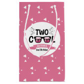 Zwei Coole Mädchen 2. Geburtstag Party Kleine Geschenktüte (Rückseite)