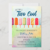 Zwei Coole Niedliche Populationen zum zweiten Gebu Einladung (Vorderseite)