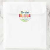 Zwei Coole Niedliche Populationen zum zweiten Gebu Runder Aufkleber (Tasche)