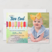 Zwei Coole Niedliche Populationen Zweites Geburtst Einladung (Vorderseite)
