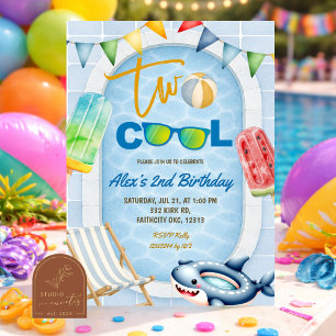 ZWEI COOLE Popsicle Pool Geburtstagsparty-Einladun Einladung