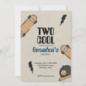 Zwei Coole Skateboard zum Geburtstag Einladung (Vorderseite)