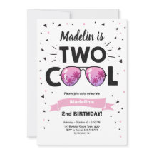 Zwei Coole Sommersonnenbrille Girl 2. Geburtstag I