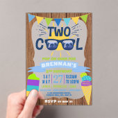 Zwei Coole Sommerwochen 2. Geburtstag Acryleinladungen (Insitu (Handheld))