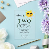 Zwei Coole Sonnenbrille 2. Geburtstag Einfach Acryleinladungen (In Situ (Hochzeit))