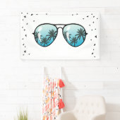 Zwei Coole Sonnenbrille Confetti Boy Birthday Bann Banner (Insitu)