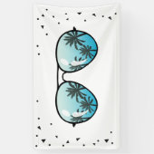 Zwei Coole Sonnenbrille Confetti Boy Birthday Bann Banner (Vertikal)