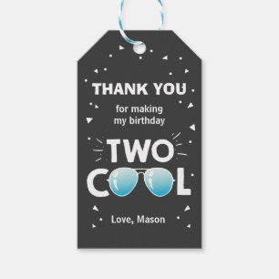 Zwei Coole Sonnenbrille Geburtstag Danke Ihnen für Geschenkanhänger