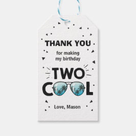 Zwei Coole Sonnenbrille Geburtstag Danke Ihnen für Geschenkanhänger