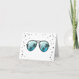 Zwei Coole Sonnenbrille Palm Trees Junge Danke Kar