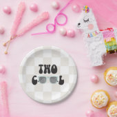 Zwei Coole Sonnenbrille und Schachbrett 2. Geburts Pappteller (Party)