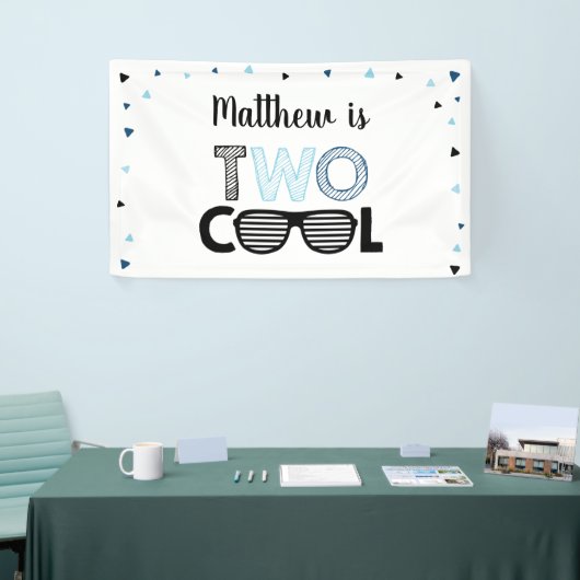 Zwei Coole Sonnenbrillen Junge Geburtstag Banner (Messeveranstaltung)