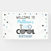 Zwei Coole Sonnenbrillen Junge Geburtstag Banner (Horizontal)