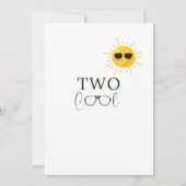 Zwei Coole Sunglass Girl 2. Geburtstag Einladung (Rückseite)