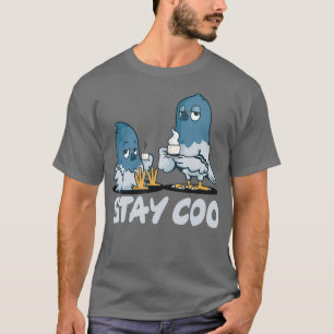 Zwei Coole Tauben Bleibe Coo Vogelbeobachtung Desi T-Shirt