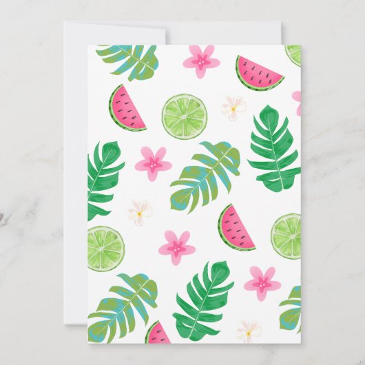 Zwei coole tropische Schwimmbecken Sommer 2. Gebur Einladung (Rückseite)