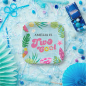 Zwei coole tropische Schwimmbecken Sommer 2. Gebur Pappteller (Party)