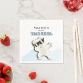 Zwei coole Winter Eisbären dabbing 2. Geburtstag Serviette (Beispiel)