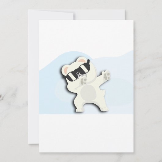 Zwei Coole Winterpolarbären, die sich am 2. Einladung (Rückseite)