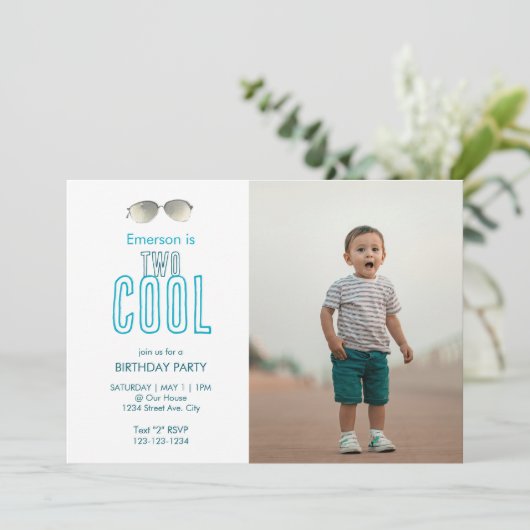 Zwei Coole zweite Einladung zum Geburtstag (Stehend Vorderseite)