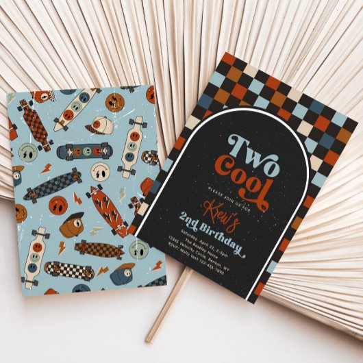 Zwei Coole zweite Einladung zum Geburtstag | Skate