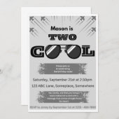 Zwei Cooler Geburtstag Typ! Einladung (Vorne/Hinten)