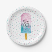 Zwei cooler Popsicle-Party-Teller Pappteller (Vorderseite)