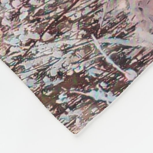 Zwei Corgis im Schnee Fleecedecke (Ecke)