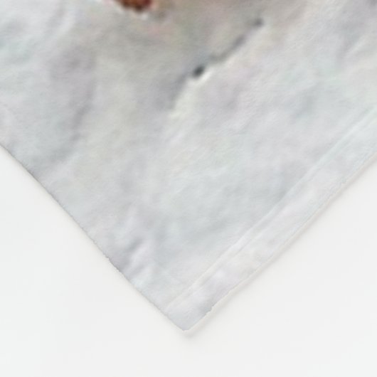 Zwei Corgis im Schnee Fleecedecke (Ecke)