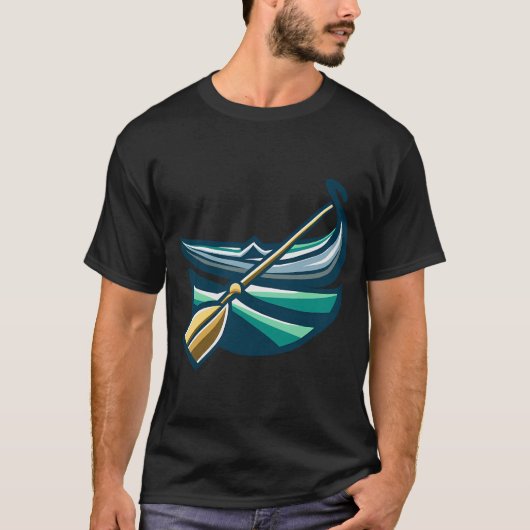 Zwei Cousinen beim Rudern T-Shirt (Vorderseite)