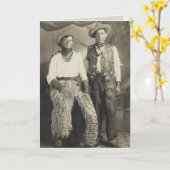 Zwei Cowboys - Geburtstagskarte Karte (Gelbe Blume)
