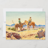 Zwei Cowboys zu Pferden von Maynard Dixon Dankeskarte (Vorderseite)