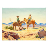 Zwei Cowboys zu Pferden von Maynard Dixon Fotodruck (Vorne)