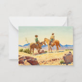 Zwei Cowboys zu Pferden von Maynard Dixon Mitteilungskarte (Vorderseite)