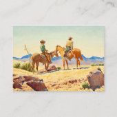 Zwei Cowboys zu Pferden von Maynard Dixon Visitenkarte (Vorderseite)